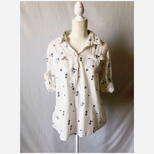 Eden & Olivia (Anthropologie) bicycle print shirt